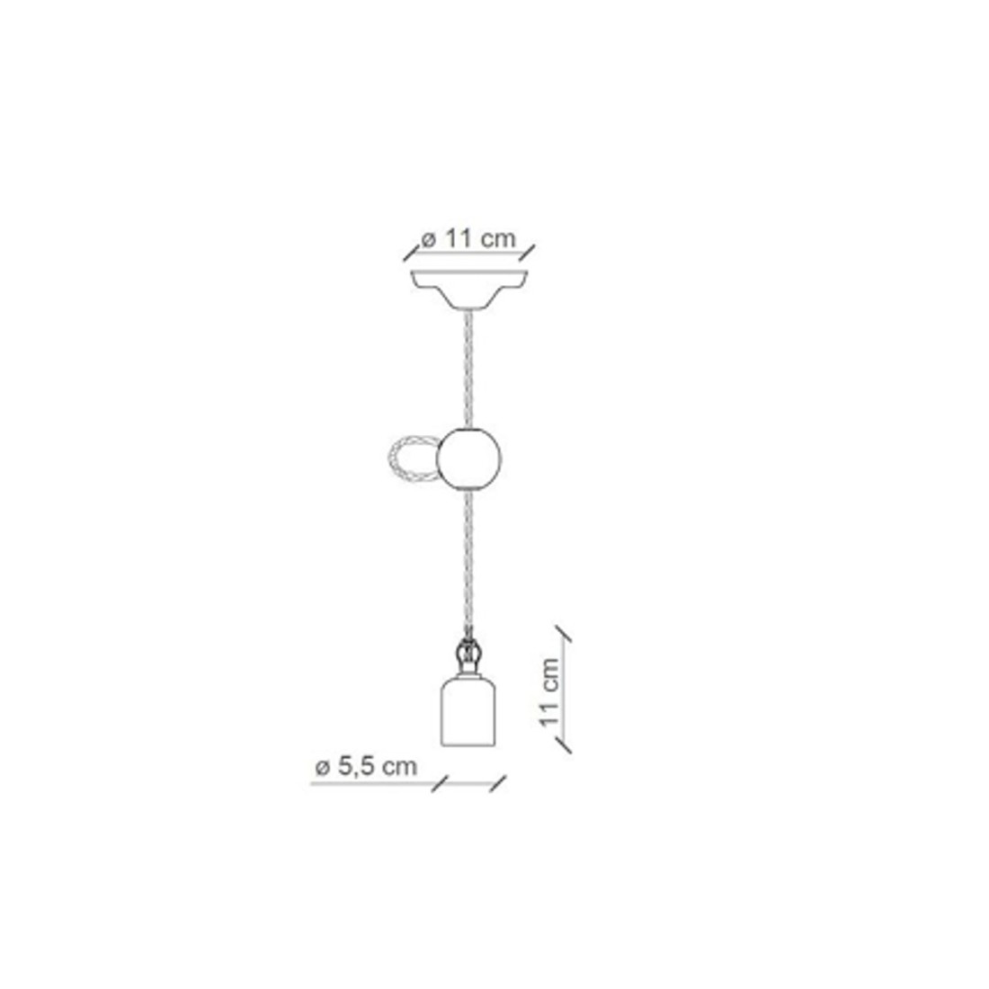 Lampadario rustico Ferroluce Retrò VINTAGE C660-1 E27 LED