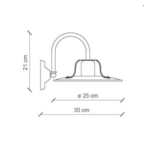 Aplique rústico Ferroluce Retrò GRUNGE C1430 E27 LED