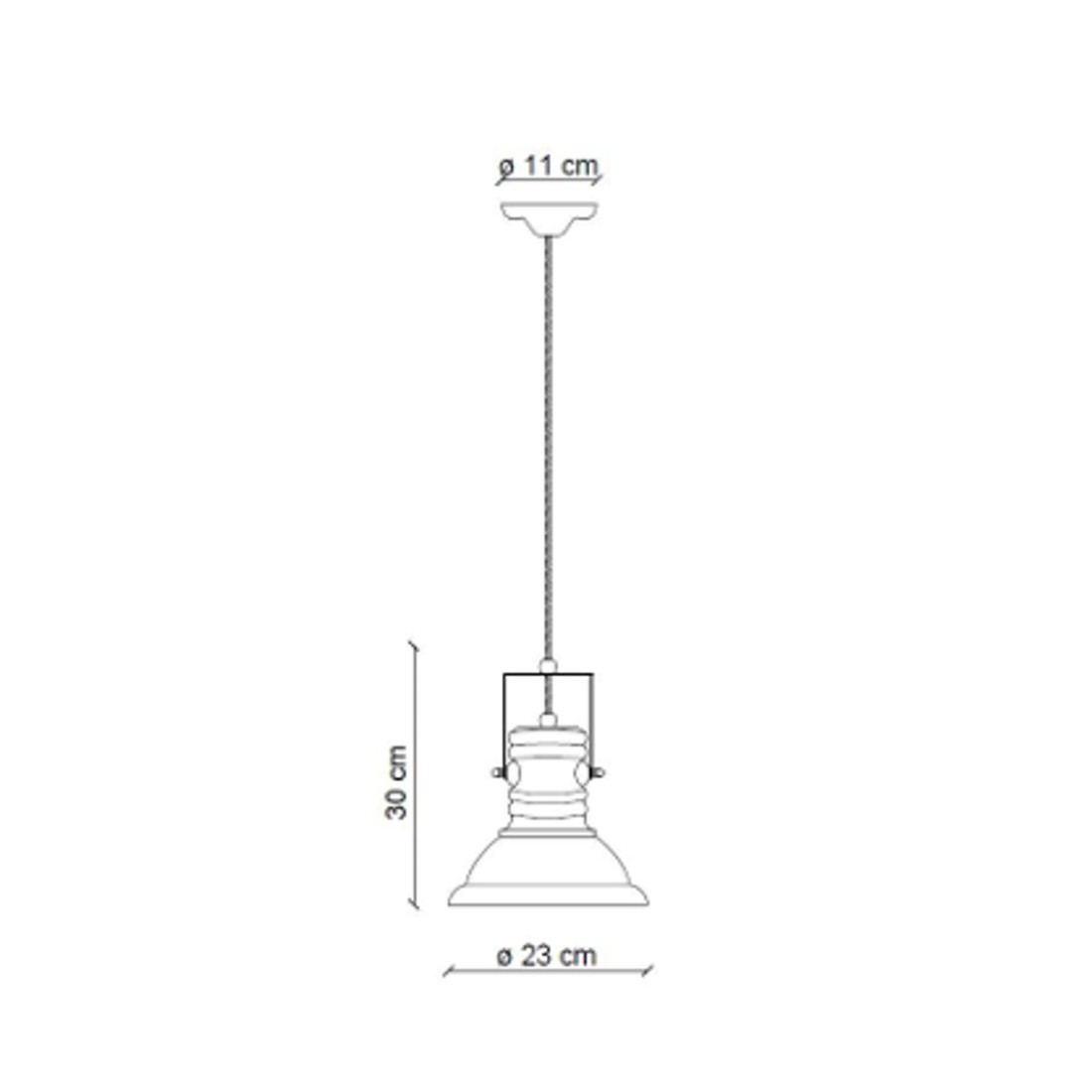 Lustre rustique Ferroluce Retrò INDUSTRIAL C1691 LED E27