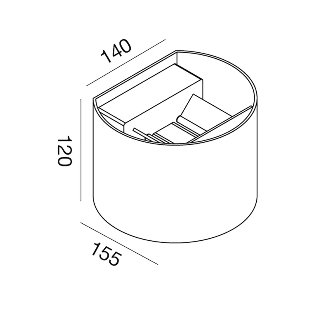 Applique antracite Gea Led HENK R GES876C