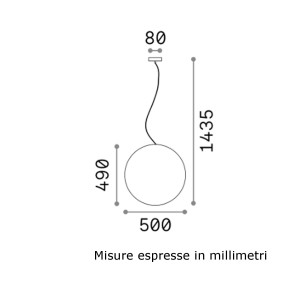 Lampadario moderno Ideal Lux SOLE SP1 BIG 136011 E27 LED