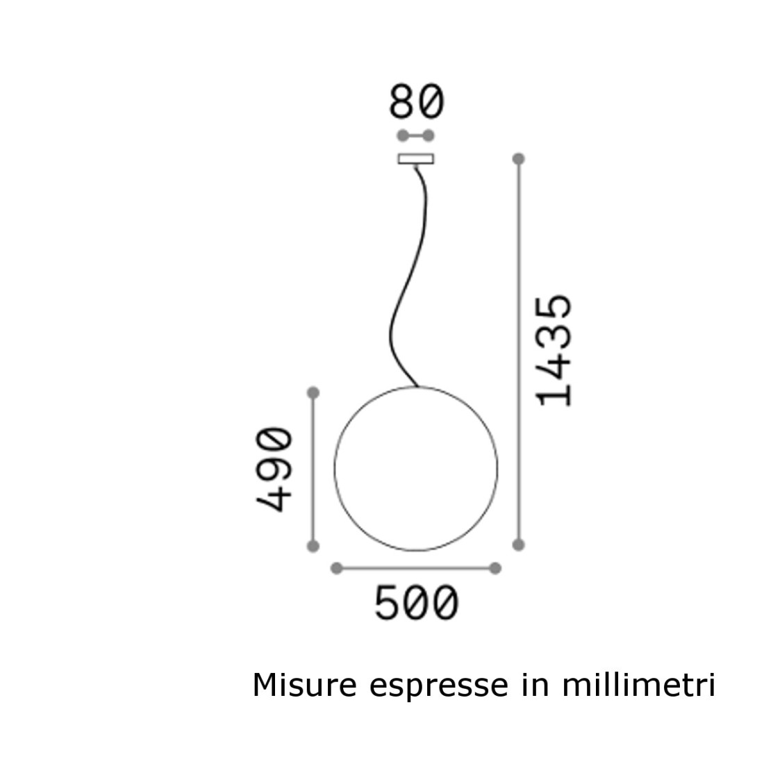 Lustre extérieur sphère blanche, pour jardin. LED.