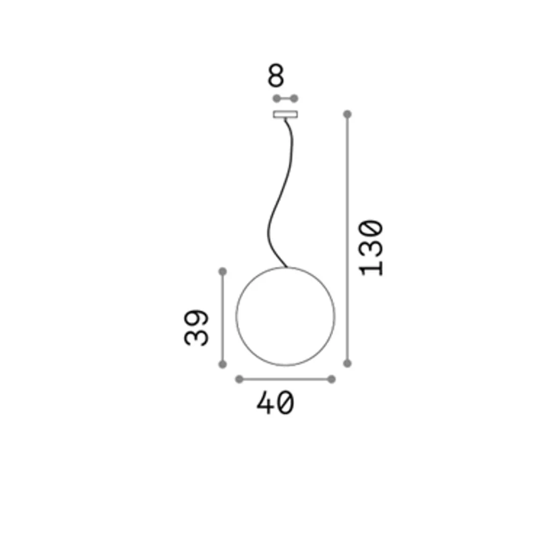 Lampadario moderno Ideal Lux SOLE SP1 MEDIUM 136004 E27 LED