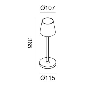 Lampe à batterie externe Gea Led GLS032 300LM IP54 blanc