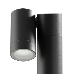 Lampioncino esterno Gea Led GES1121 70H GU10 LED antracite lampada terra spot orientabile moderna alluminio