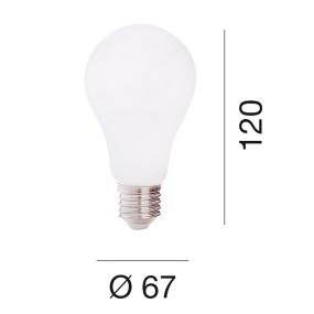 Lampadina vetro bianco Gea Led GLA370B E27 LED 1620Lm goccia