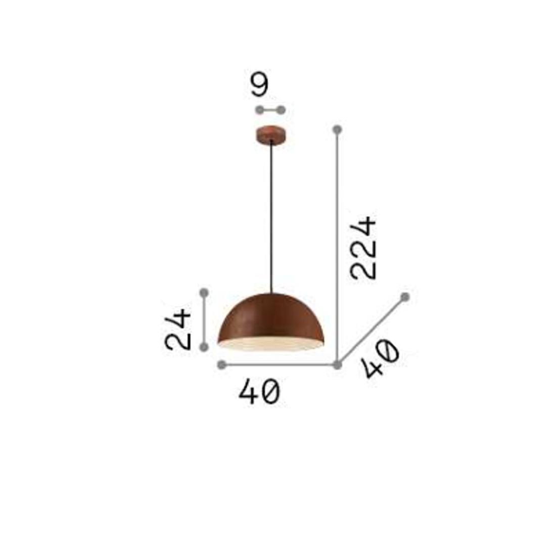 Lampadario moderno Ideal Lux FOLK SP1 SMALL 174211 E27 LED