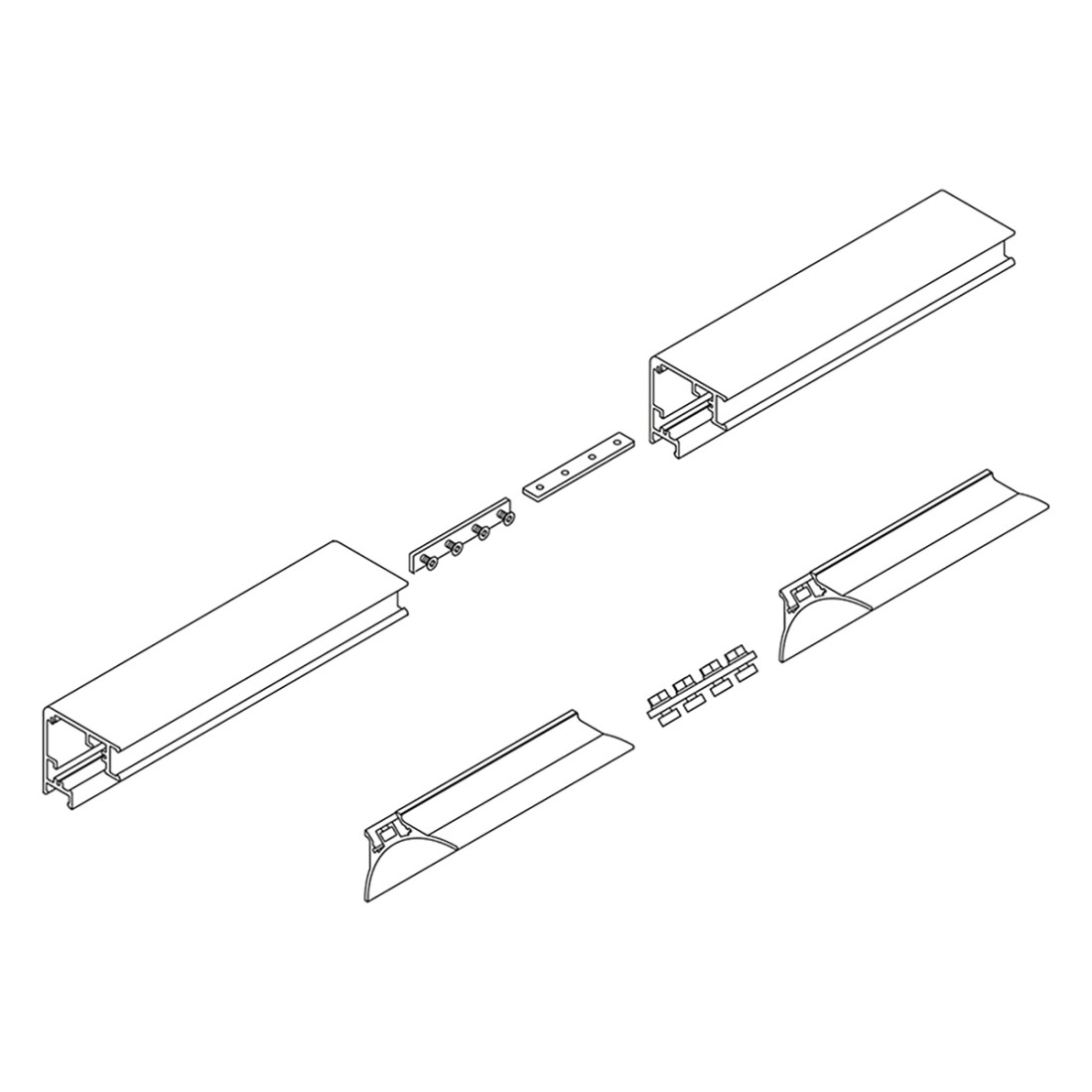 Gea Led Linearverbindungsset LUBIANA PLUKIL silber