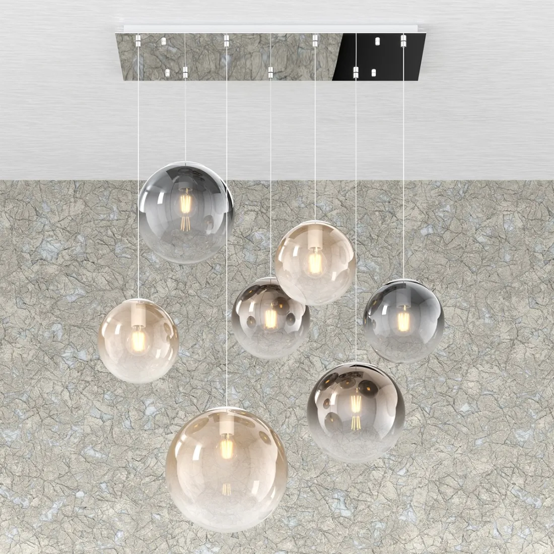 Lustre moderne Top Light BIG ECLIPSE 1194 CR S7 RMIX MC