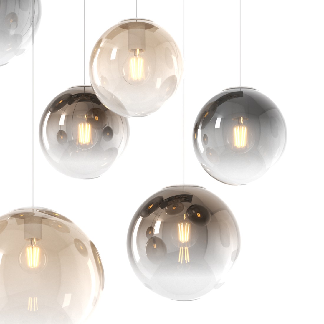 Lustre moderne Top Light BIG ECLIPSE 1194 CR S7 RMIX MC