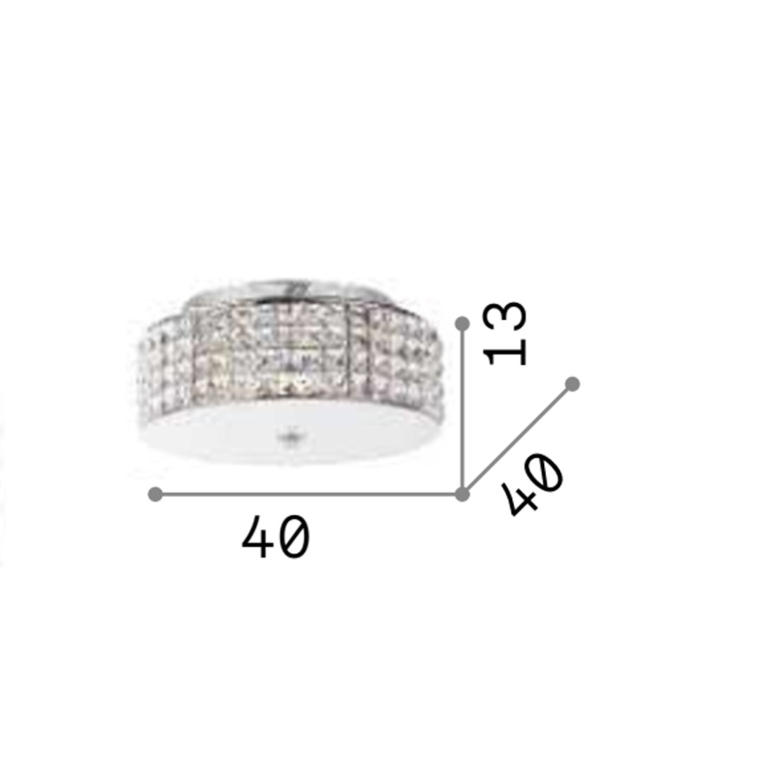 Ideal Lux ROMA PL6 000657 G9 LED lámpara de techo moderna