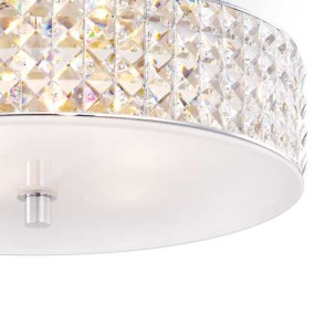 Plafonnier moderne, rond, carré, en cristal avec pendentifs. LED.