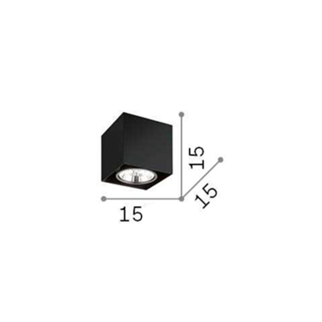 Moderner Deckenstrahler Ideal Lux MOOD PL1 D15 SQUARE 140933 243931 GU10 LED