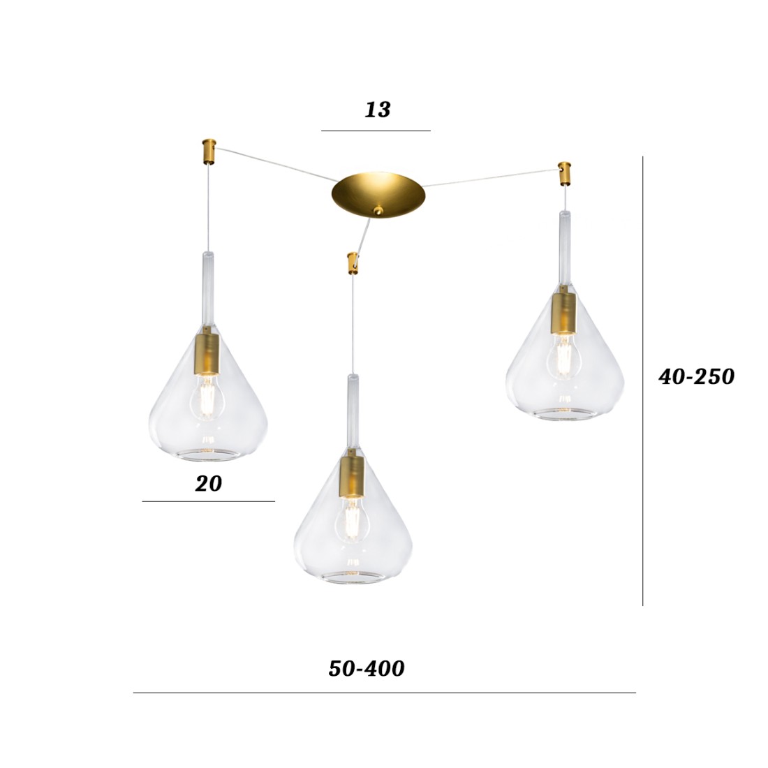 Top Light klassischer Kronleuchter KONA 1177 OS S3 S TR