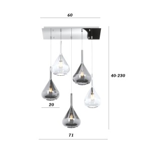 Top Light KONA 1177 CR S5 R TF Kronleuchter