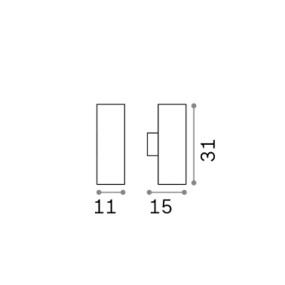 Applique classico Ideal Lux GUN AP2 BIG 163611 E27 LED