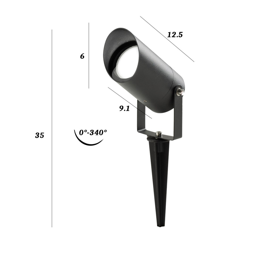 Spot-Aluminium-Spike Gea Led GES1140 IP65