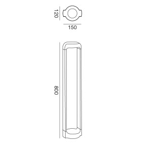 Lampioncino alluminio policarbonato Gea Led EURUS GES452