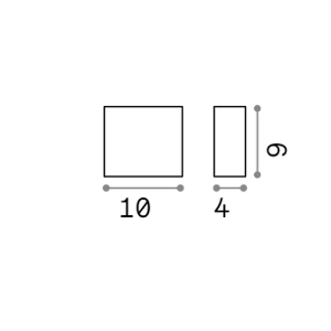 Applique classica Ideal Lux TETRIS 1 AP1 213323 G9 LED IP44