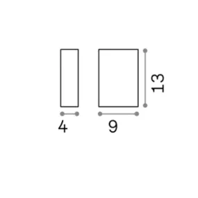 Ideal Lux TETRIS 2 AP2 113791 G9 LED IP44 aplique moderno