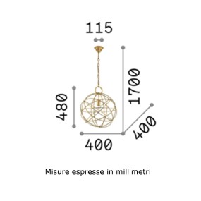 Lampadario classico IDEAL LUX KONSE SP1 155968 E27 LED