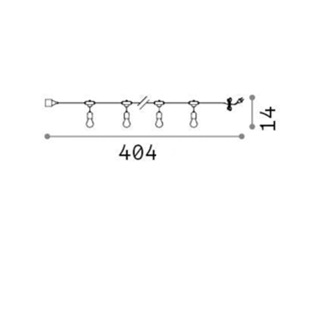 Ideal Lux FIESTA SP5 159836 E27 LED-Außenkabel