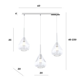 KONA 1177 CR S3 R TR Top Light -Kronleuchter