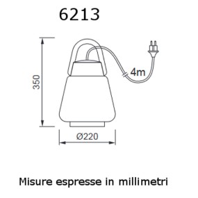 Lámpara colgante exterior Kinke IP65 6210 Mantra Iluminación