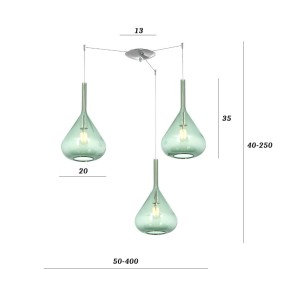 Top Light -Kronleuchter KONA 1177 CR S3 S VE