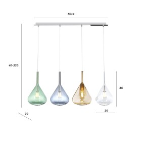 Top Light Lustre KONA 1177 CR S4 R MC