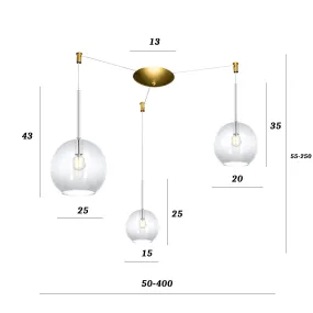Lampadario classico Top Light FUTURE 1155 OS S3 S MIX TR