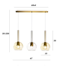 Lampadario classico Top Light FUTURE 1155 OS S3 RP TA