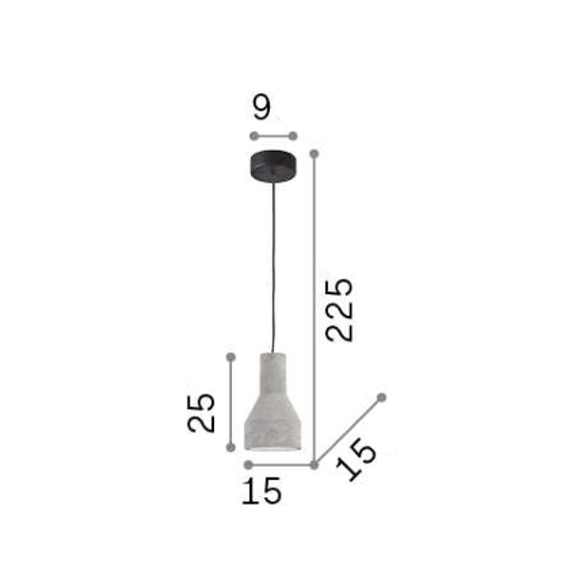 Lampadario rustico Ideal Lux OIL 1 SP1 110417 E27 LED