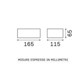 Applique rectangulaire, double émission, lumière haut-bas, g9, led.