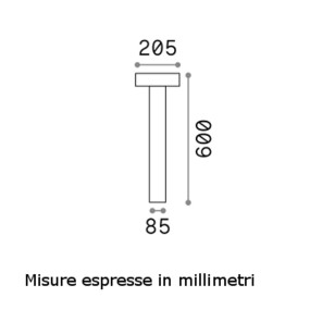 Lanterne de jardin moderne, lumière vers le bas, led G9.