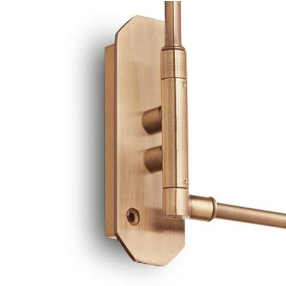 Klassische zweiflammige Wandlampe, E27 LED, gealterte Messingarme.