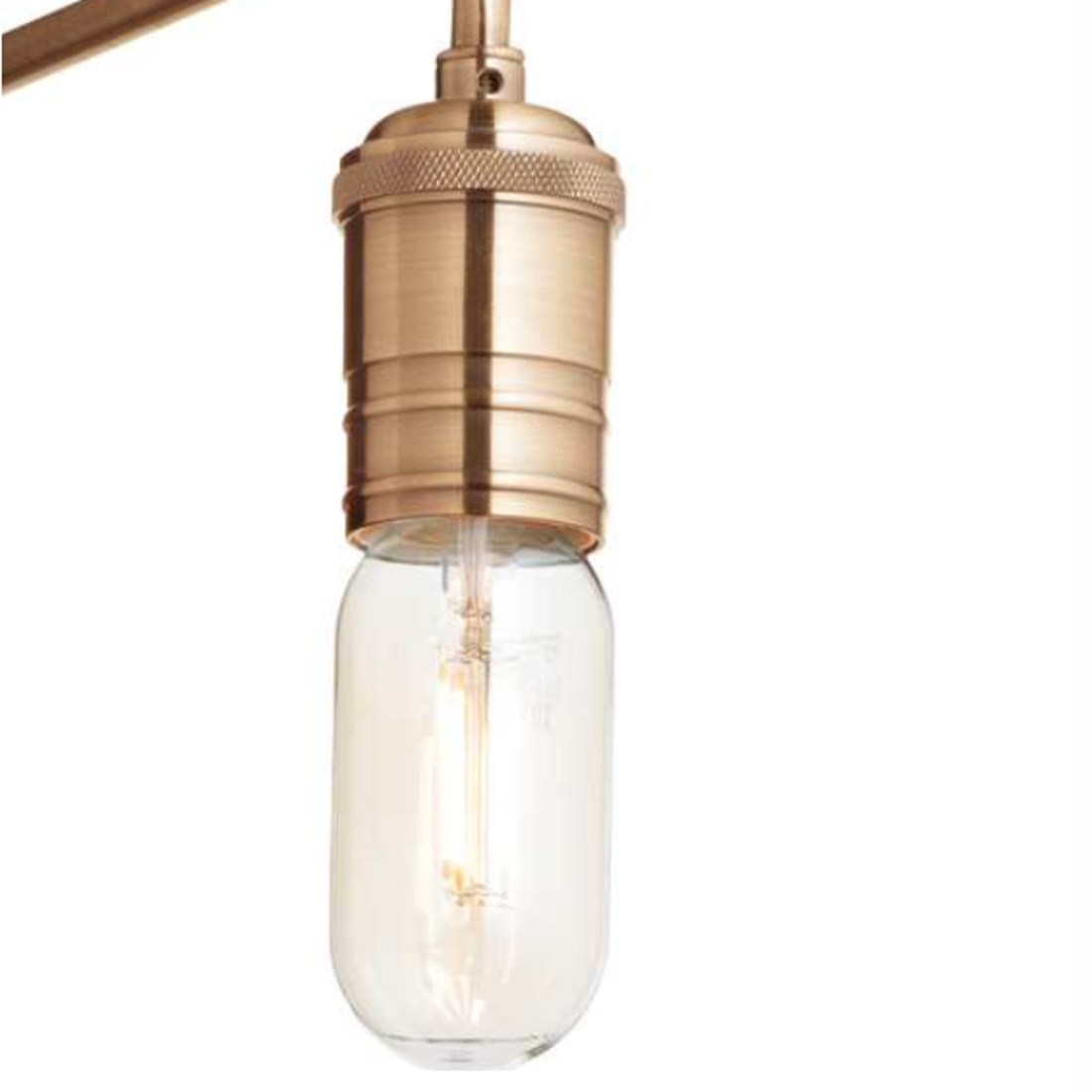 Klassische zweiflammige Wandlampe, E27 LED, gealterte Messingarme.