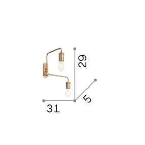 Applique classique deux lumières, led E27, bras en laiton vieilli.