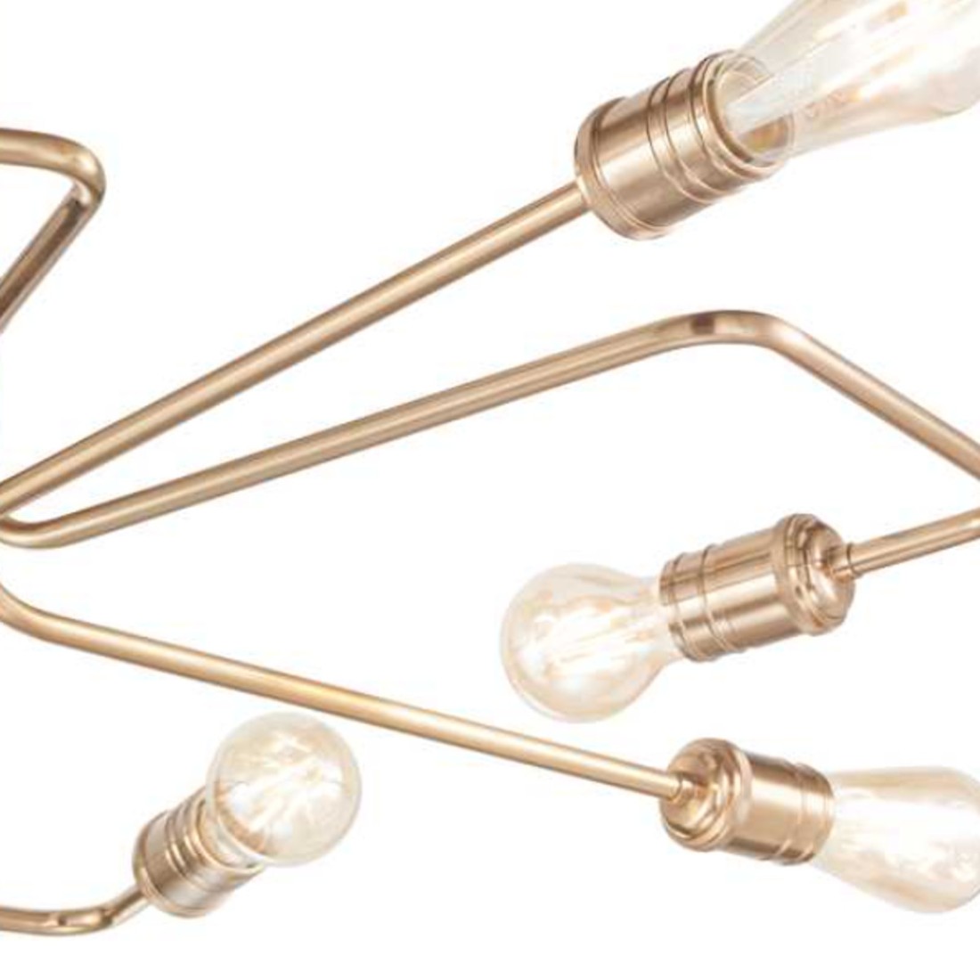 Klassische Deckenlampe, Stil, Arme, gealtertes Messing, e27 LED.