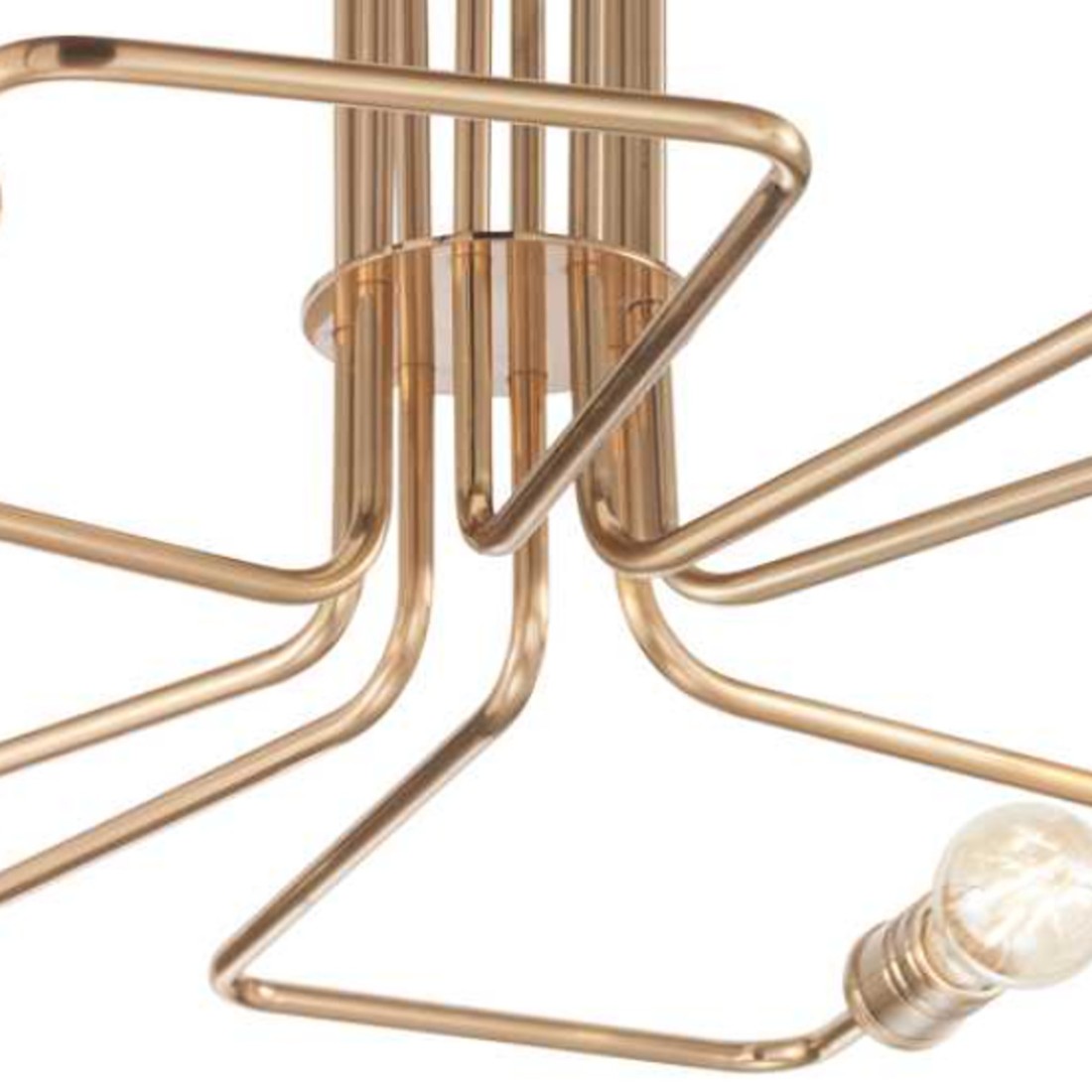 Klassische Deckenlampe, Stil, Arme, gealtertes Messing, e27 LED.