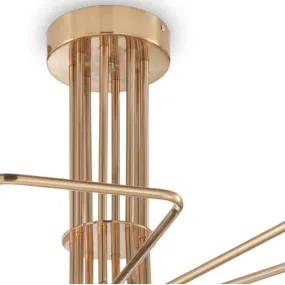 Plafonnier classique, style, bras, laiton vieilli, led e27.