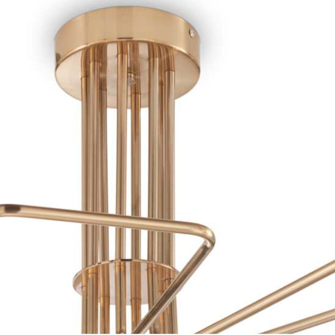 Klassische Deckenlampe, Stil, Arme, gealtertes Messing, e27 LED.