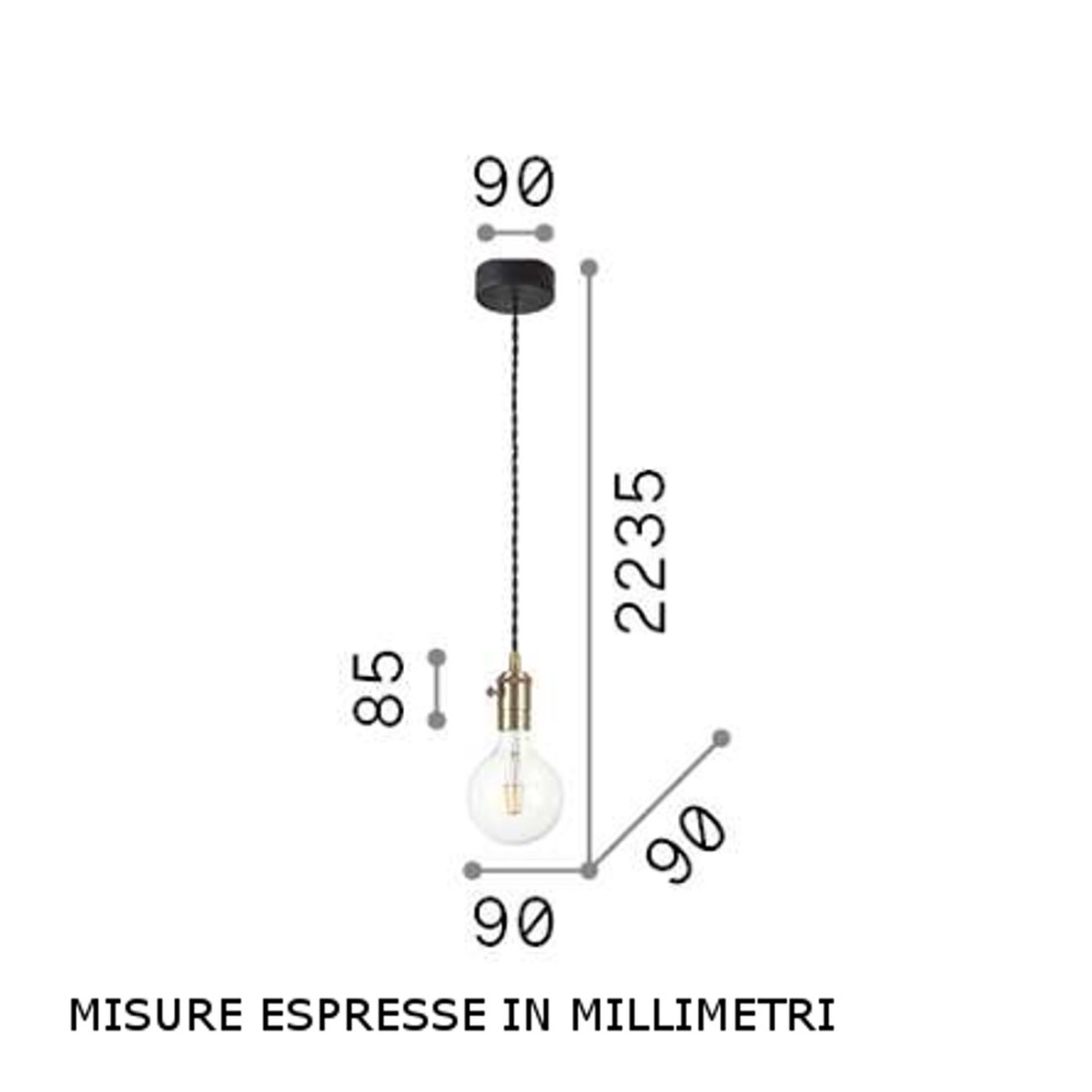 Lámpara clásica Ideal Lux FRIDA SP1 122106 122083 E27 LED