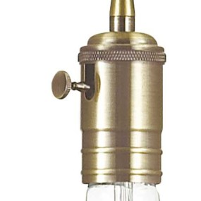 Ideal Lux DOC SP1 E27 LED métal bruni laiton plomb antique cuivre interrupteur rustique classique goutte