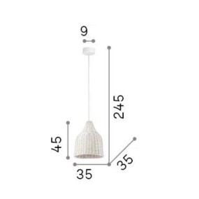 Lampadario vintage Ideal Lux HAUNT SP1 159256 159812 E27 LED