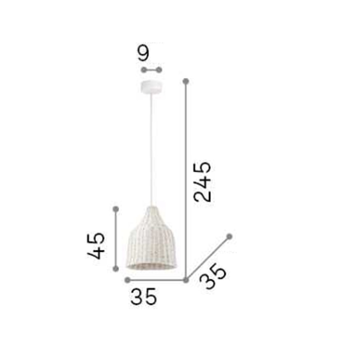 Lampadario vintage Ideal Lux HAUNT SP1 159256 159812 E27 LED