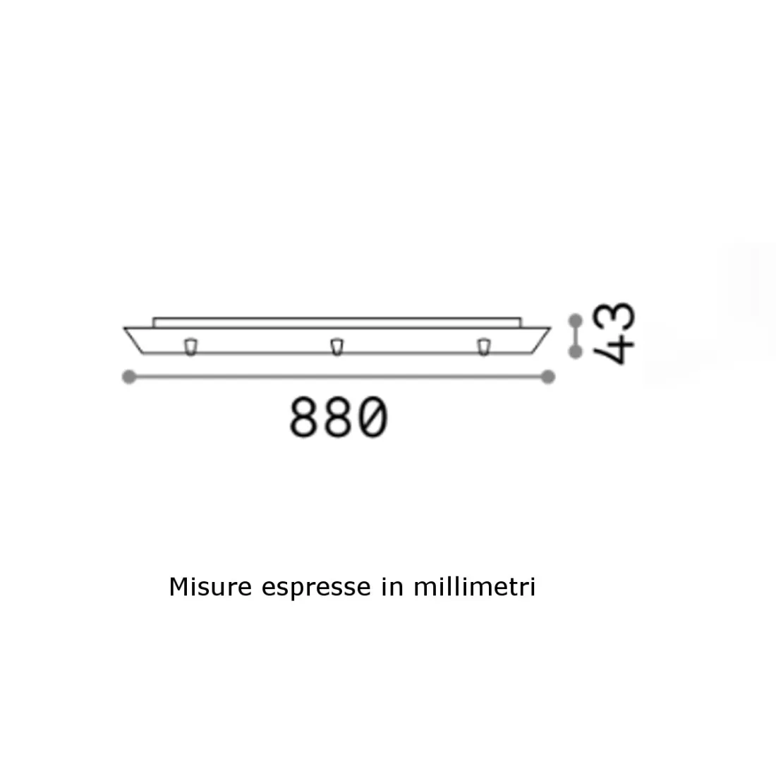 Accessorio moderno Ideal Lux ROSONE LINEARE SP3