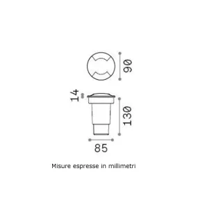 Spot encastrable extérieur ip67 allée piétonnière en résine noire, led.