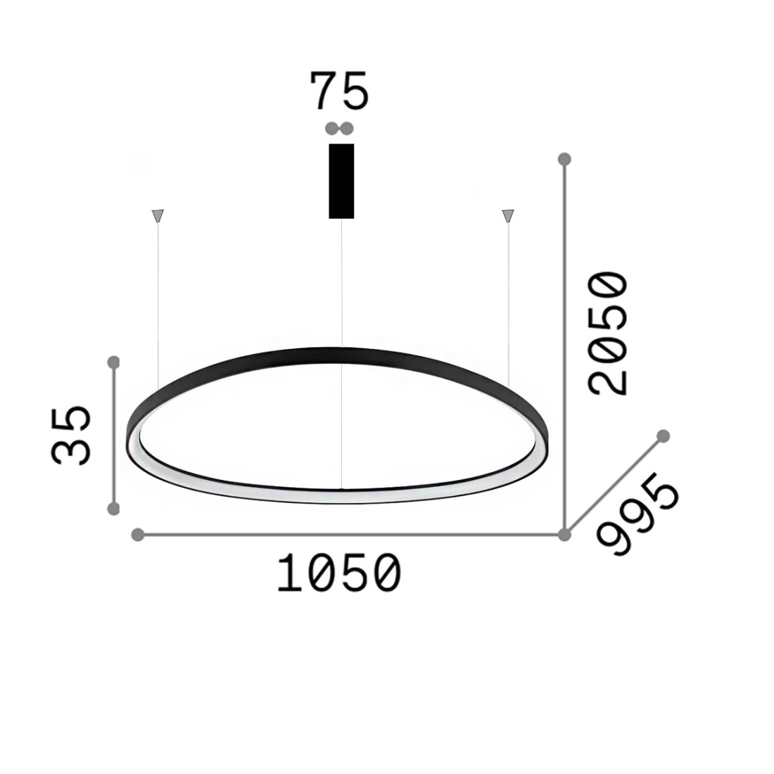 Lampadario moderno led Ideal Lux GEMINI SP D105 307695 303895