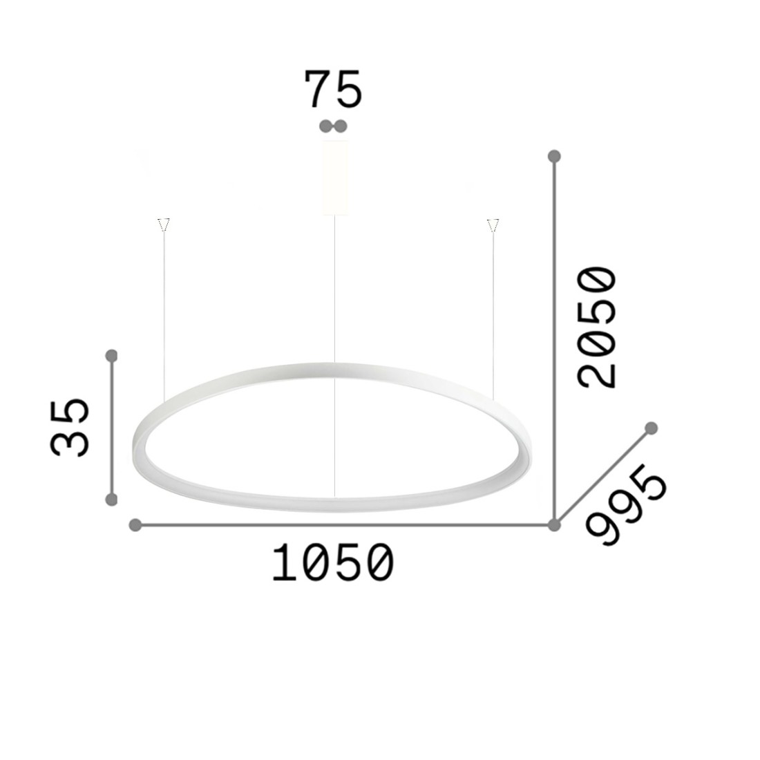 Ideal Lux lustre moderne à led GEMINI SP D105 307695 303895